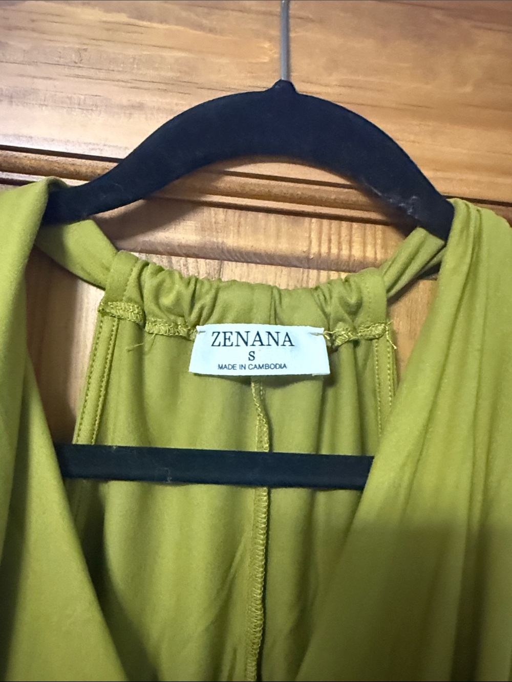 Zenana Outfitters Olive Green Sleeveless Halter Top - Picture 2 of 6